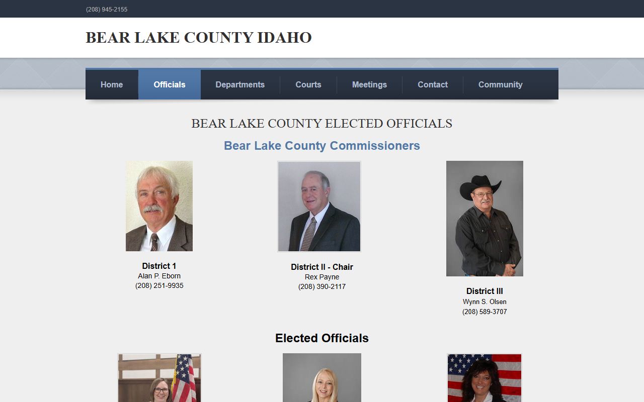 Bear Lake County clerk records elected officials source