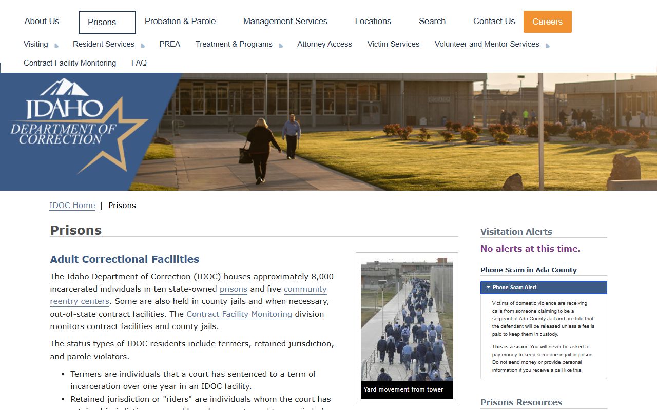 Bear Lake County inmate records IDOC prisons source
